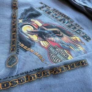 Vintage Harley Davidson Lightning Back Tee Faded Thrashed Spell Out